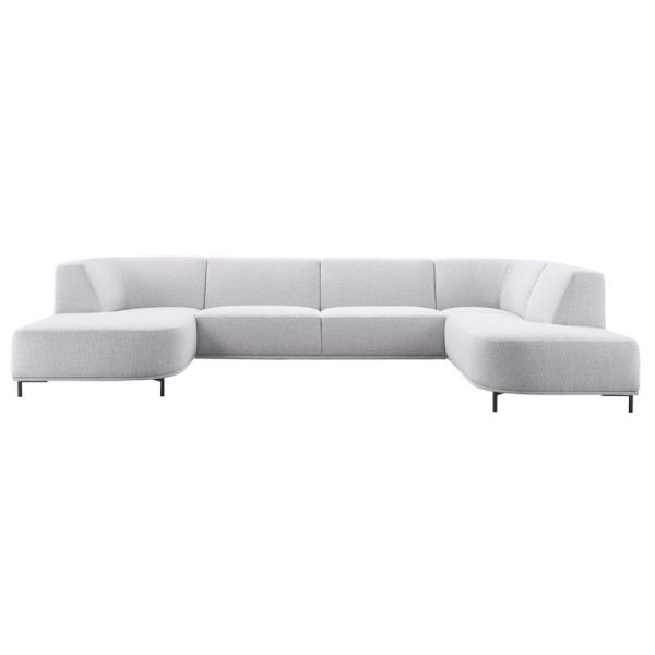 Hoeksalon rechts Pantini lichtgrijs excellent comfort