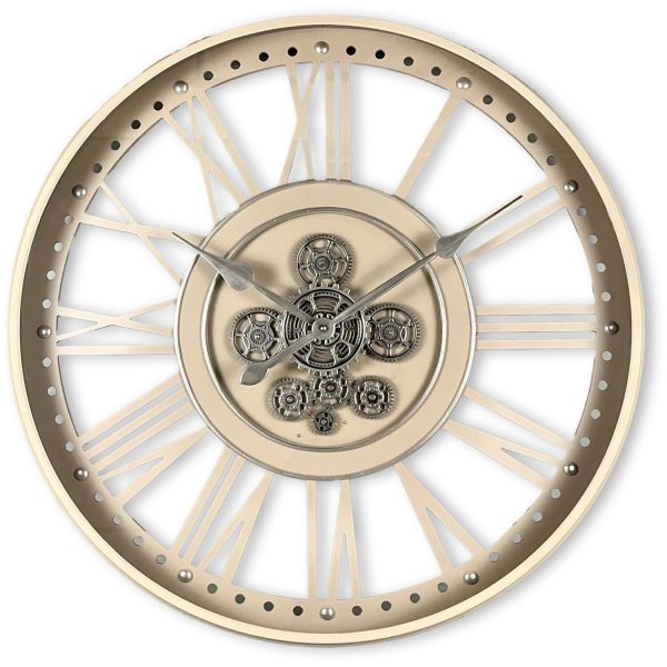 Klok Nimar metaal rond 80cm taupe open dessin 45