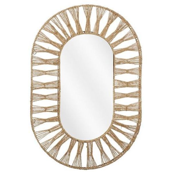 Spiegel Capolago ovaal 86x58 cm L lichtbruin