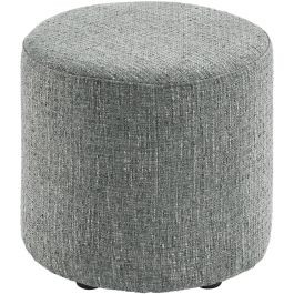 Poef Roby 40 cm donkergrijs rond