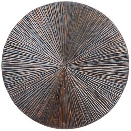 Wandpaneel Pictura 100 cm rond gestreept bruin