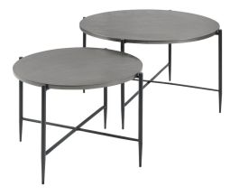 Salontafelset Pilunio 64 en 84 rond nikkel