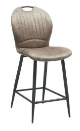 Barkruk Castione microvezel taupe