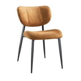 Eetkamerstoel Gomba velvet cognac