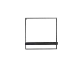 Wandplank Pardal hout metaal 50x50 cm zwart