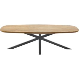 Salontafel Aska teakhout 70x140 cm Deens ovaal naturel brushed