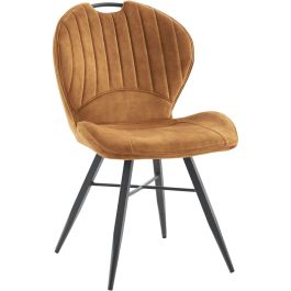 Eetkamerstoel Castione velvet cognac