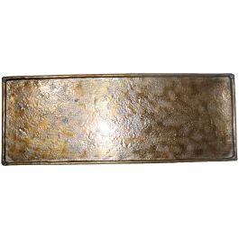 Decoratieschaal Trebbia 15x40 cm rechthoekig brons