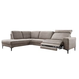 Hoeksalon links Barrio bruin relaxfunctie excellent comfort