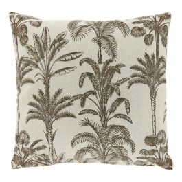 Sierkussen Canosa taupe met palmboom print