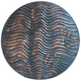 Wandpaneel Pictura 60 cm rond golvend bruin