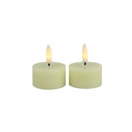 Theelicht Benevento Led creme 4 cm rond set van 2