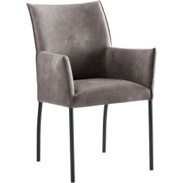 Eetkamerstoel Vitale microleder donkergrijs
