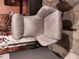 VICENZO Draaifauteuil microleder bull 65-grey