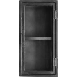 Wandmeubel Carpino metaal glas 70x35 cm