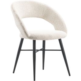 Eetkamerstoel Marasino bouclé ecru
