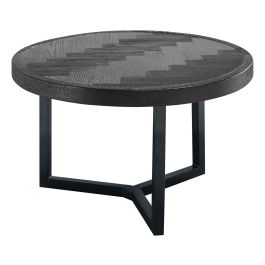 Bijzettafel Vinito 60 cm rond (1 stuk) eiken fineer zwart