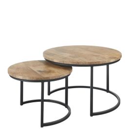 Salontafelset Lunata 55 en 75 cm rond oriënt