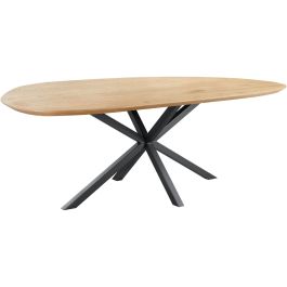 Eettafel Tavolo eikenhout 230x115 cm rechthoekig kiezel light roast