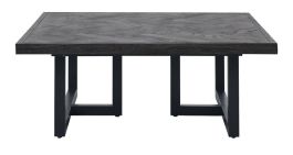 Salontafel Vinito 95x95 eiken fineer zwart