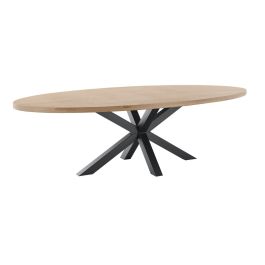 Eettafel Tavolo eikenhout 260x125 cm ovaal natural grey