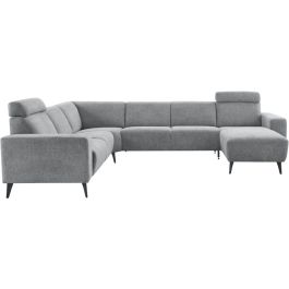 Hoeksalon links Puento gerecycled polyether HR-zitting grijs