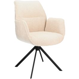 Eetkamerstoel Ombrone draaibaar chenille ecru