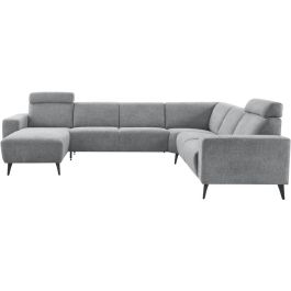 Hoeksalon rechts Puento gerecycled polyether HR-zitting grijs