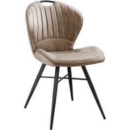 Eetkamerstoel Castione microvezel taupe