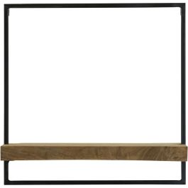 Wandplank Pardal hout metaal 50x50 cm bruin