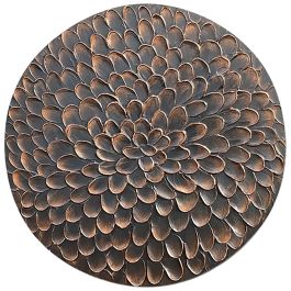 Wandpaneel Pictura 100 cm rond bruin
