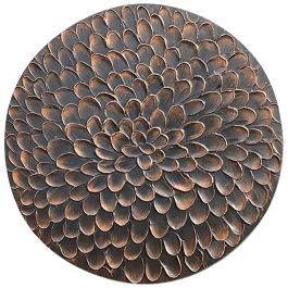 Wandpaneel Pictura 80 cm rond bruin