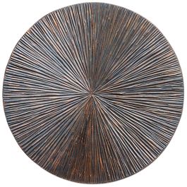 Wandpaneel Pictura 60 cm rond gestreept bruin