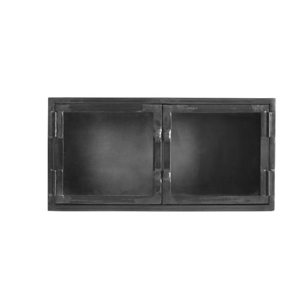 Wandmeubel Carpino metaal glas 70x35 cm