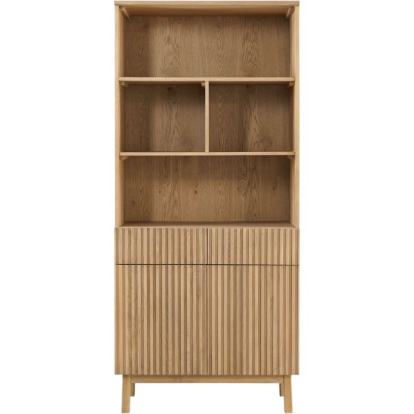 Boekenkast Arrosto eikenhout 203x90x45 cm light roast