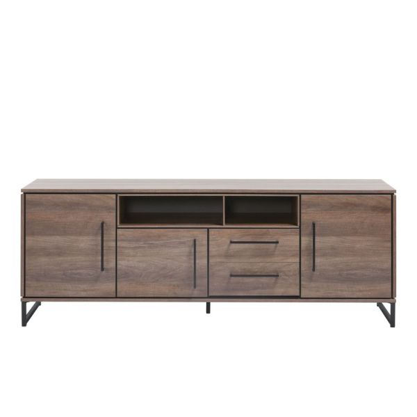 SCURO Dressoir laag 3dr, 2la,2ov dark almond decor