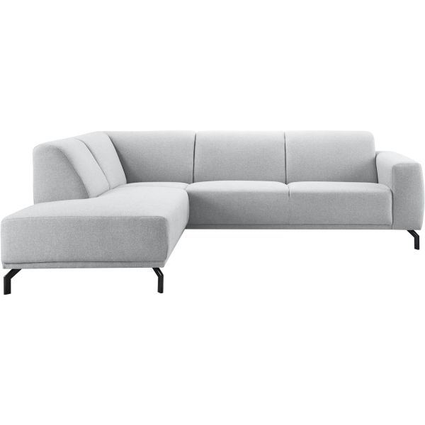Hoeksalon links Bellanti lichtgrijs basic comfort