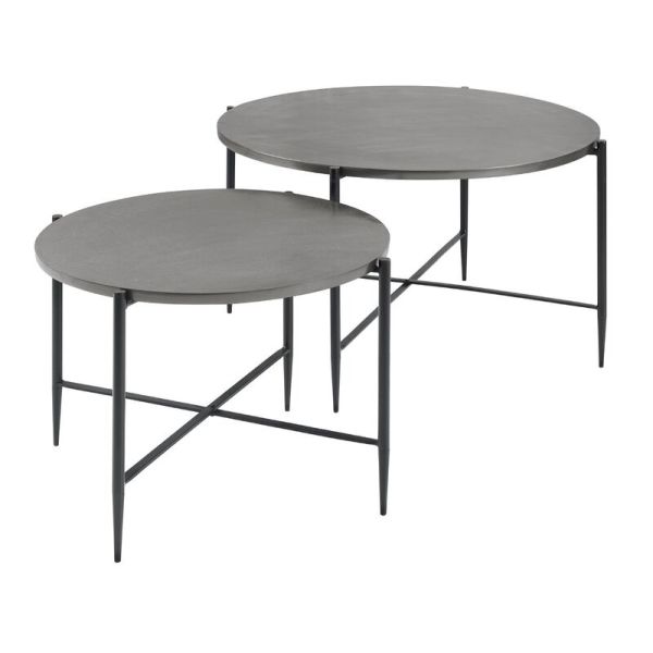 Salontafelset Pilunio 64 en 84 rond nikkel