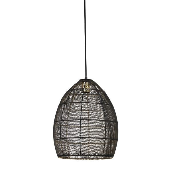 Hanglamp Marola zwart goud 37x30 cm