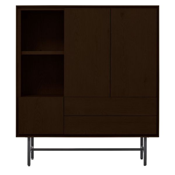 Opbergkast Belvio 125 cm dark oak