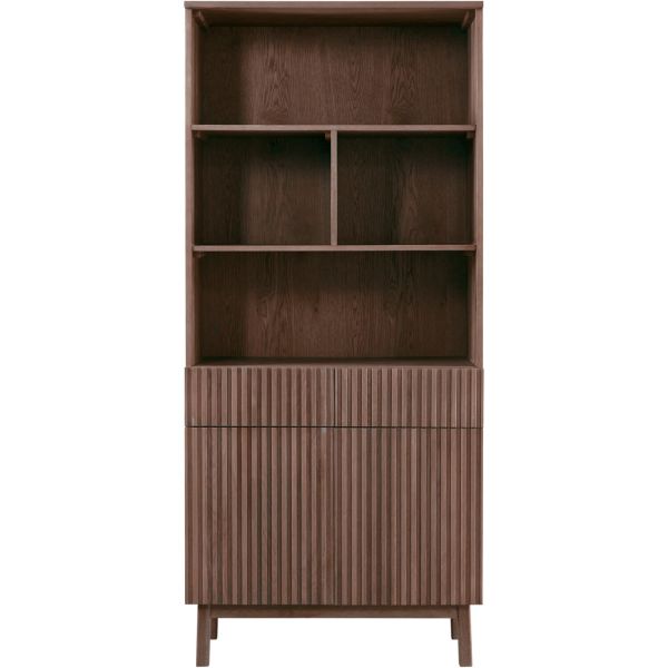 Boekenkast Arrosto eikenhout 203x90x45 cm Dark Roast
