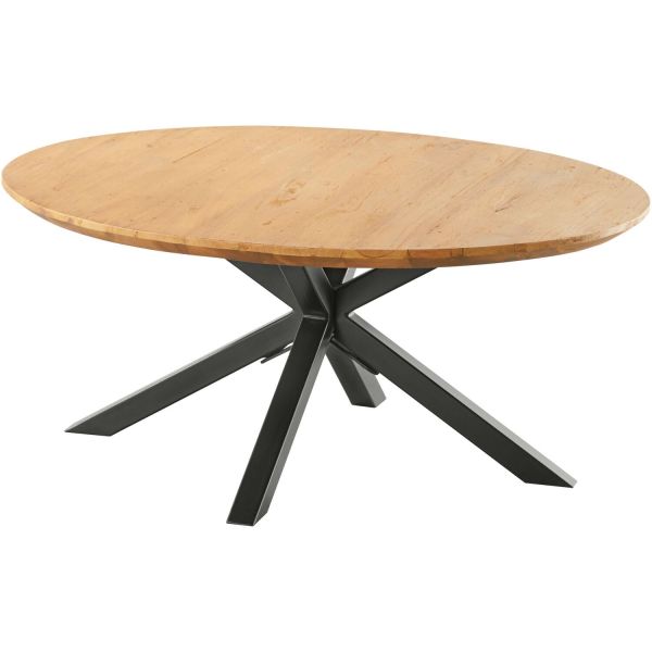 Salontafel Aska teak 90 cm rond naturel brushed