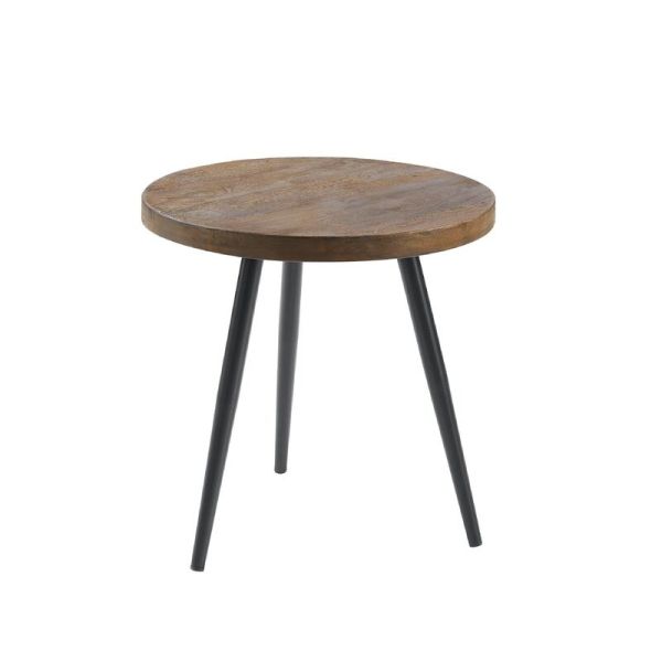 Bijzettafel Fidanza rond 40 mango bruin