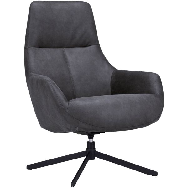 Draaizetel Vaneze microleder antraciet