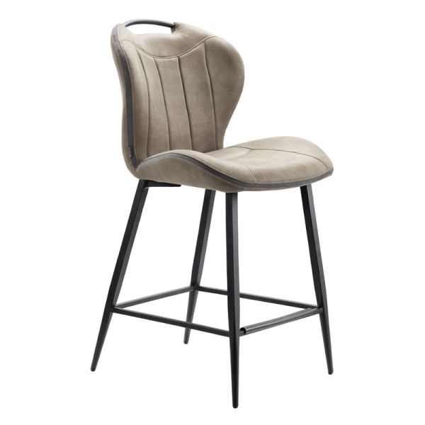 Barkruk Tantini microvezel taupe