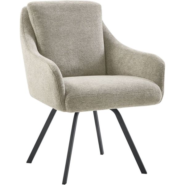 Eetkamerstoel Meltina draaibaar grijs