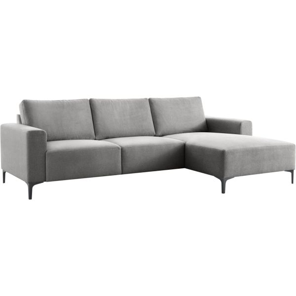 Hoeksalon rechts Fabria grijs basic comfort