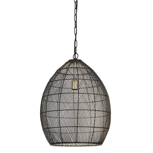 Hanglamp Marola zwart goud 53x40 cm