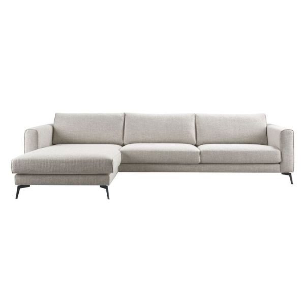 Hoeksalon Linoza bonell/HR-schuim zitting light grey