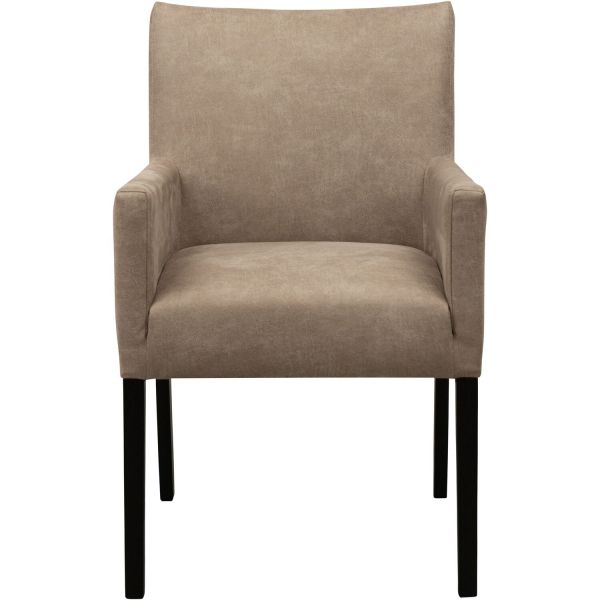 Eetkamerstoel met armleuning Avanza microleder grijs